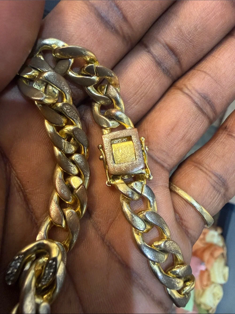 Gold-Tone Cuban Link Necklace